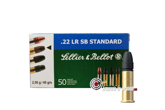 Cartouches Sellier & Bellot .22 LR - Lot de 50 boites