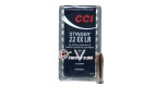 Cartouches CCI Calibre 22LR - Stinger Copper-plated Hollow Point