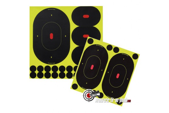 Lot de 12 cibles fluos adhésives