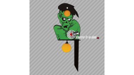 Cible métallique - tête de zombie