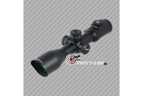 Lunette de tir UTG accushot swat IE scope 3-12x44 réticule lumineux