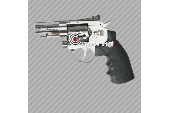 revolver CO2 Dan Wesson 2.5" chromé à plombs diabolo