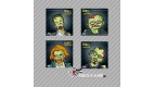 Lot de 100 cibles Zombie nation carton 14x14