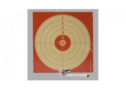 Lot de cibles de tir en carton centre rouge 14 x 14 cm