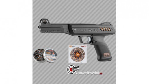 Pistolet à plomb Gamo P900 Bear Grylls avec plombs et cibles