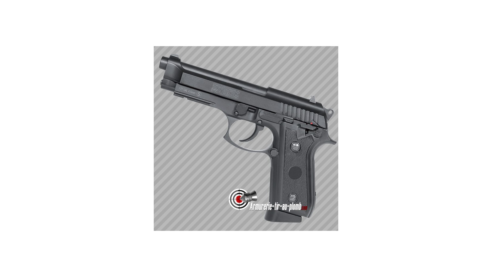 Pistolet à billes d'acier Swiss Arms PT99 au CO2 - 2.2 joules - cal 4.5mm