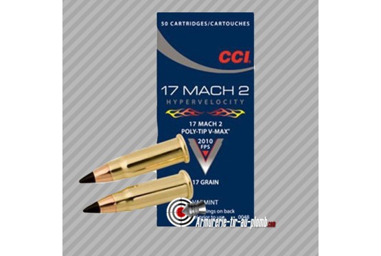 50 cartouches CCI 17Mach2 17 grains