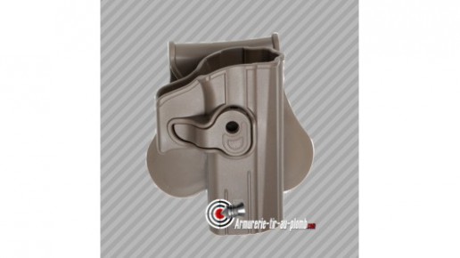 Holster ceinture rigide pistolet CZ P-07 et P-09 pour droitier finition FDE