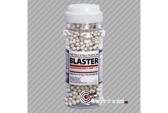 1000 billes plastiques 0.13g légères - calibre 4.5mm bbs