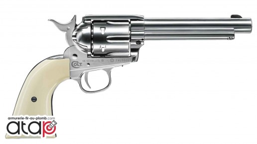 Revolver à bille d'acier Colt SAA 45 couleur nickel