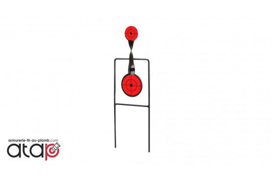 Cible 2 objectifs 5.5 et 9 cm pour calibre 22 LR