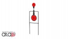 Cible 2 objectifs 5.5 et 9 cm pour calibre 22 LR