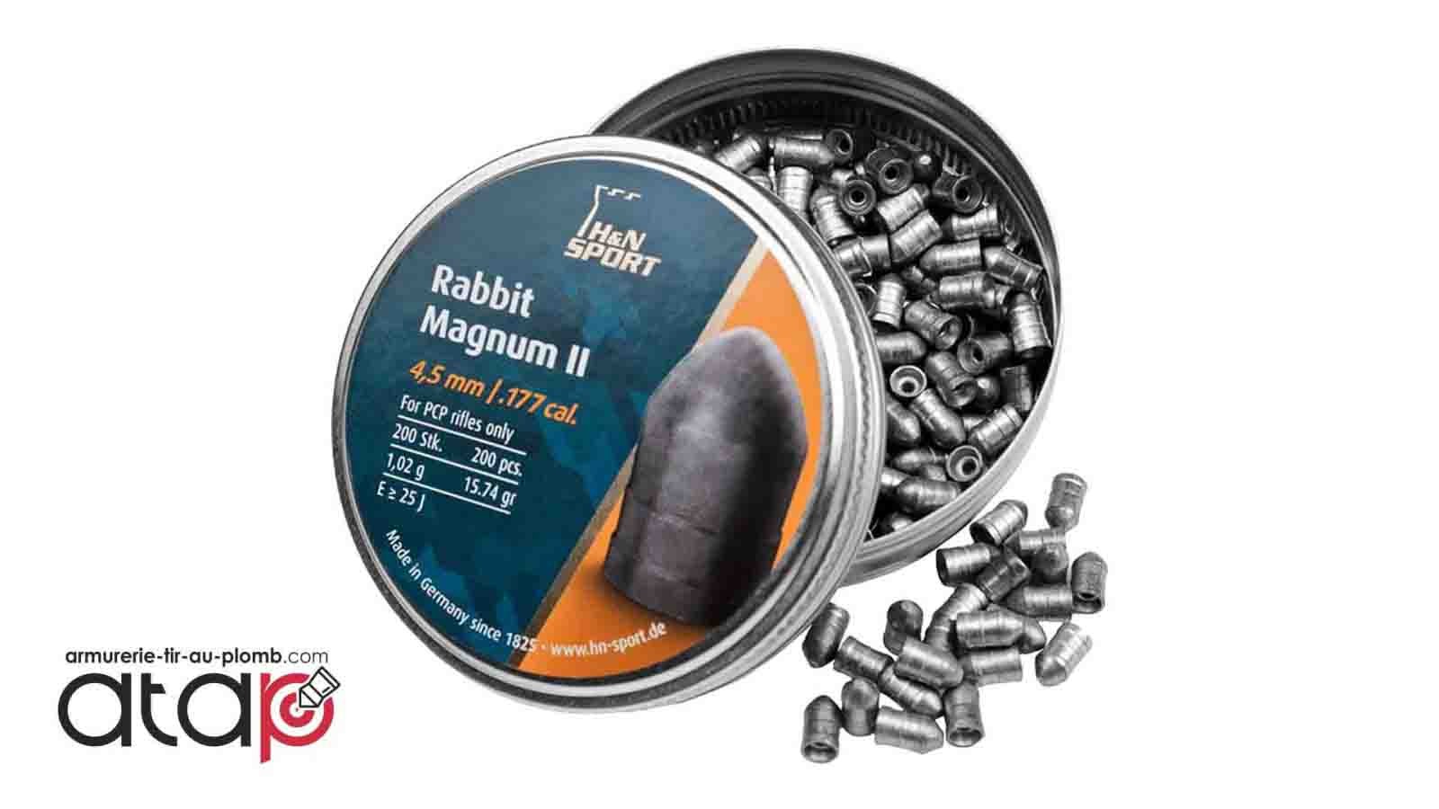 Plombs H&N Rabbit Magnum II - 4.5 mm - Plombs lourds
