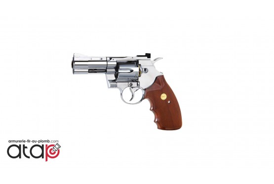 Colt Python 357 - 2.5" chromé crosse imitation bois à billes acier