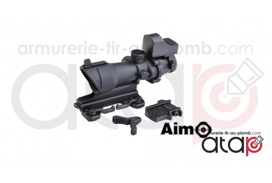 Viseur combo combat scope 4x32 QD et red dot sight noir