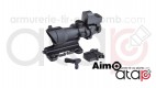 Viseur combo combat scope 4x32 QD et red dot sight noir