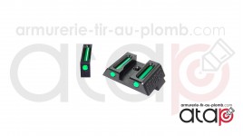Hausse et guidon en fibre optique pour glock avec clé de montage