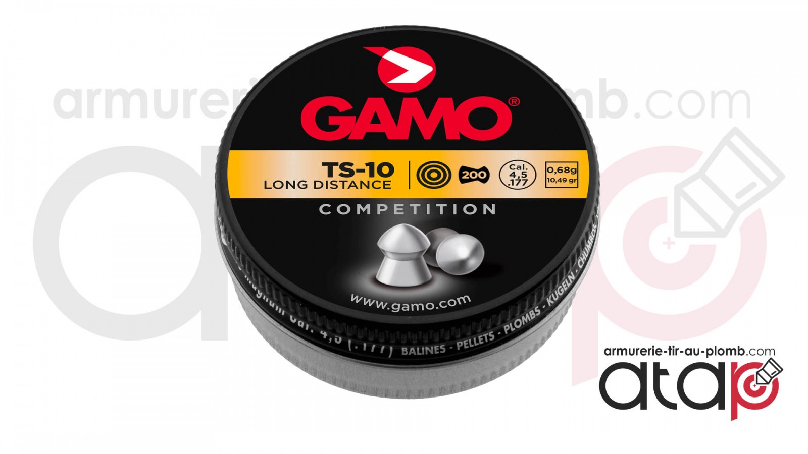 GAMO 10 BOITES Plombs TS-10 Longue distance 4,5 mm 