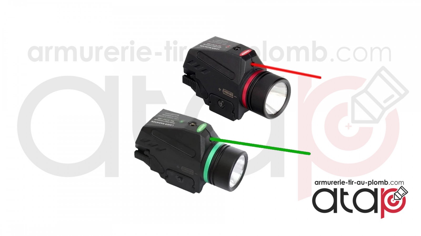FESOITTY Tactique LED Lampe de Poche Rouge Laser Vue pour 20mm