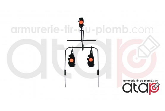 Cible de tir 3 castors pour carabine .22 LR