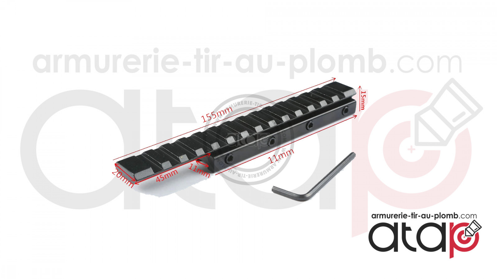 Convertisseur / Adaptateur rail 11mm - picatinny UMAREX - Armurerie Pascal  Paris