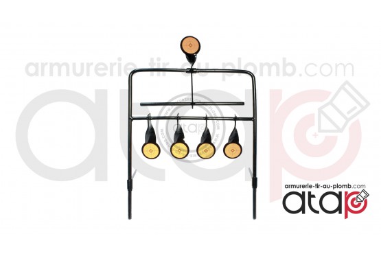 Cible de tir 3 objectifs de diamètres différents pour .22 LR