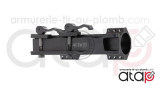 Montage monobloc pour lunette de visée 25.4 et 30 mm sur rail 22mm