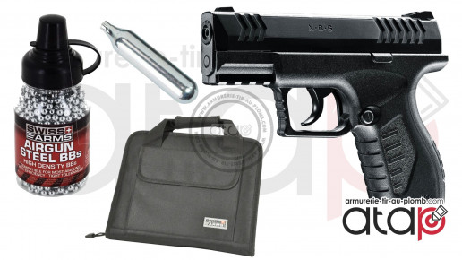 Pack pistolet à billes d'acier XBG au CO2 - calibre 4.5mm
