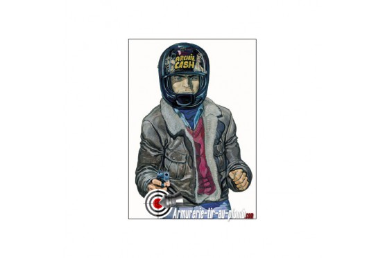 cible de tir humaine en poster cible papier de 89x64 cm