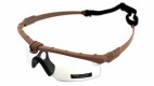 Lunette balistique Nuprol Battle Pros Gen II - Monture Beige / Verres Transparents