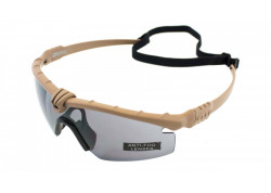 Lunette balistique Nuprol Battle Pros Gen II - Monture Beige / Verres Fumés