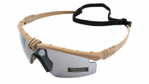 Lunette balistique Nuprol Battle Pros Gen II - Monture Beige / Verres Fumés