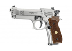 Beretta 92 FS nickel mat crosse bois - Pistolet à plomb