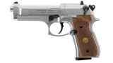 Beretta 92 FS nickel mat crosse bois - Pistolet à plomb