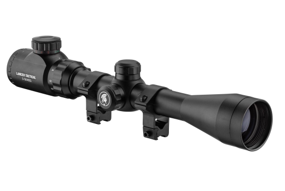 Lunette Lancer Tactical 3-9 x 40 avec réticule lumineux vert et rouge