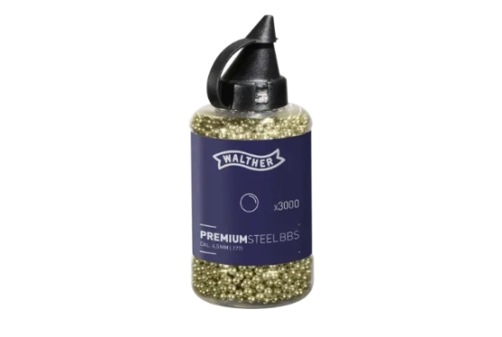 Biberon 3000 billes acier 4.5mm Walther Gold bbs