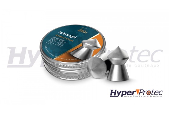 Munition arme a plomb H&N Spitzkugel pointus en 4,5mm.