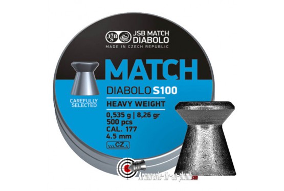 Plombs JSB Match Diabolo S100 - 4.50 mm / Heavy Weight